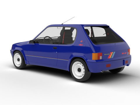 Peugeot 205 Rallye 13 1991 3Dモデル