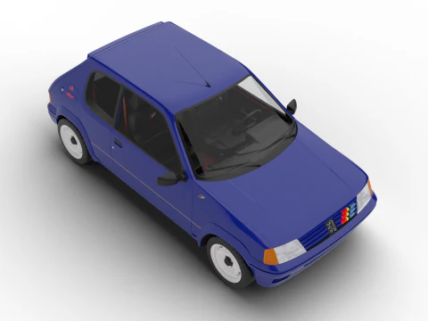 Peugeot 205 Rallye 13 1991 Modello 3D