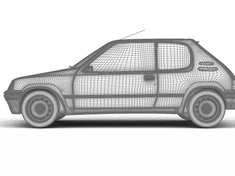 Peugeot 205 Rallye 13 1991 Modello 3D