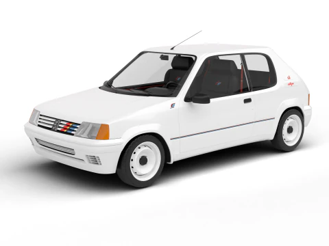 Peugeot 205 Rallye 13 1991 Modello 3D