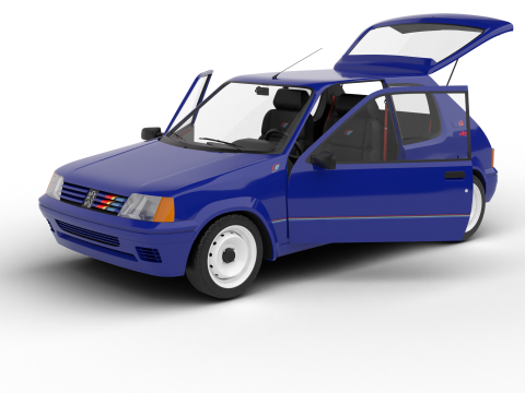 Peugeot 205 Rallye 13 1991 HQ Modelo 3D