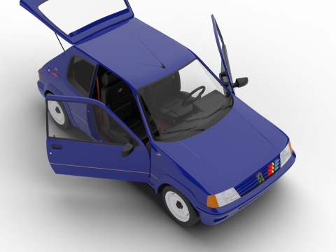 Peugeot 205 Rallye 13 1991 HQ 3D मॉडल