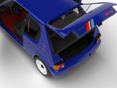 Peugeot 205 Rallye 13 1991 HQ 3D मॉडल