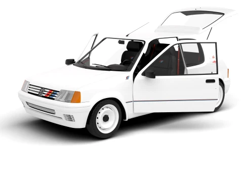 Peugeot 205 Rallye 13 1991 HQ 3D Model