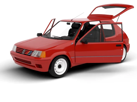Peugeot 205 Rallye 13 1991 HQ 3D Model