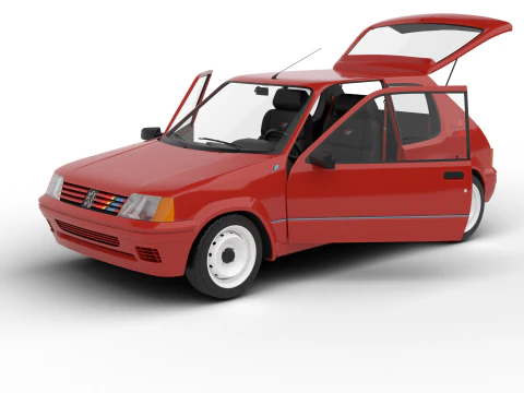 Peugeot 205 Rallye 13 1991 HQ Modello 3D