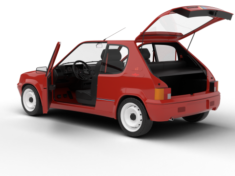 Peugeot 205 Rallye 13 1991 HQ 3D Model