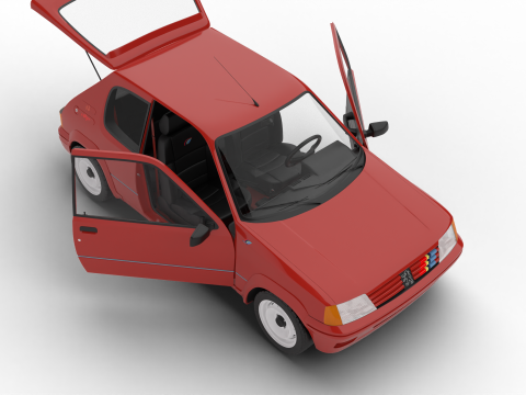 Peugeot 205 Rallye 13 1991 HQ 3D Model
