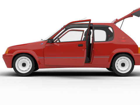 Peugeot 205 Rallye 13 1991 HQ 3D Model