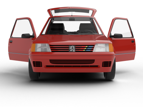 Peugeot 205 Rallye 13 1991 HQ 3D Model