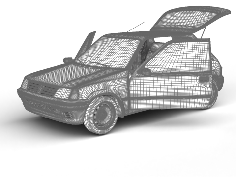 Peugeot 205 Rallye 13 1991 HQ 3D Model