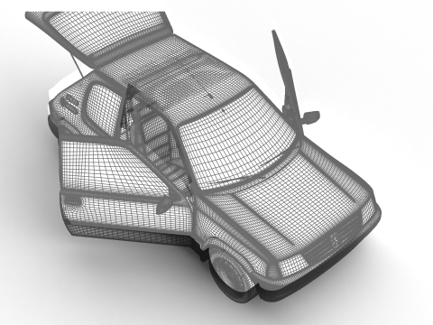 Peugeot 205 Rallye 13 1991 HQ 3D Model