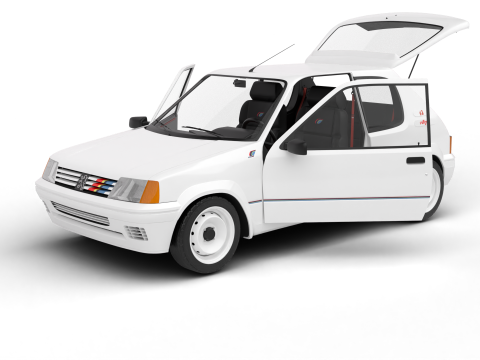 Peugeot 205 Rallye 13 1991 HQ Modelo 3D