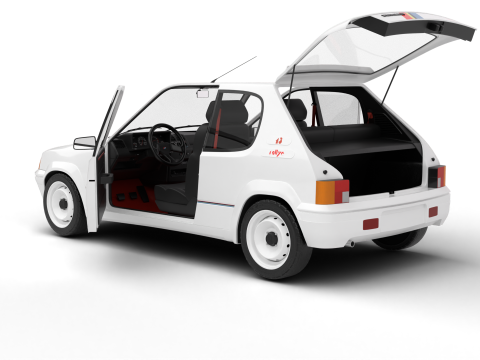 Peugeot 205 Rallye 13 1991 HQ 3D Model