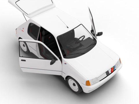 Peugeot 205 Rallye 13 1991 HQ 3D Model