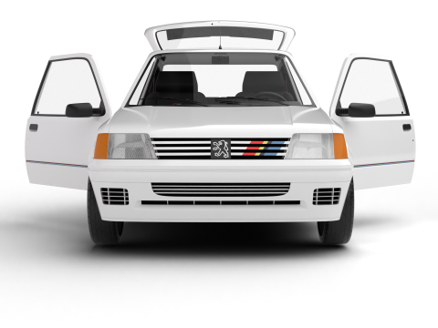Peugeot 205 Rallye 13 1991 HQ 3D Model
