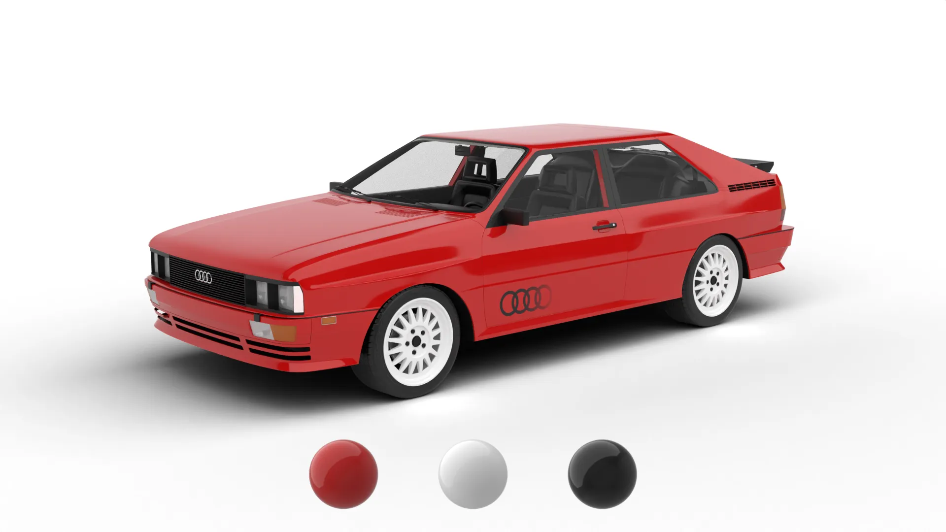 Audi Quattro UR 1980 3D Model .c4d .max .obj .3ds .fbx .stl .blend 