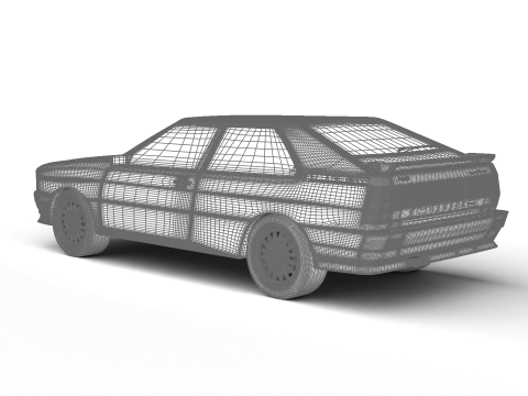 Audi Quattro UR 1980 3D Model