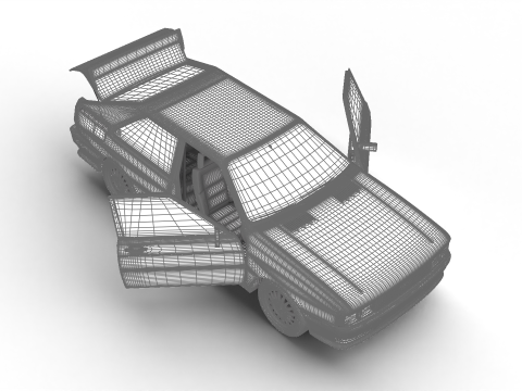 Audi Quattro UR 1980 HQ 3D Model