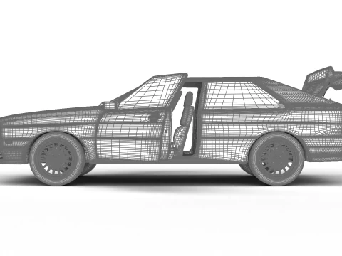 Audi Quattro UR 1980 HQ 3D Model