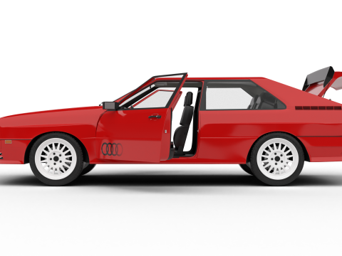 Audi Quattro UR 1980 HQ 3D-Modell