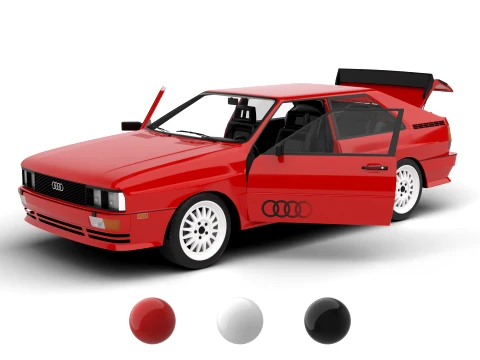Audi Quattro UR 1980 HQ 3D मॉडल