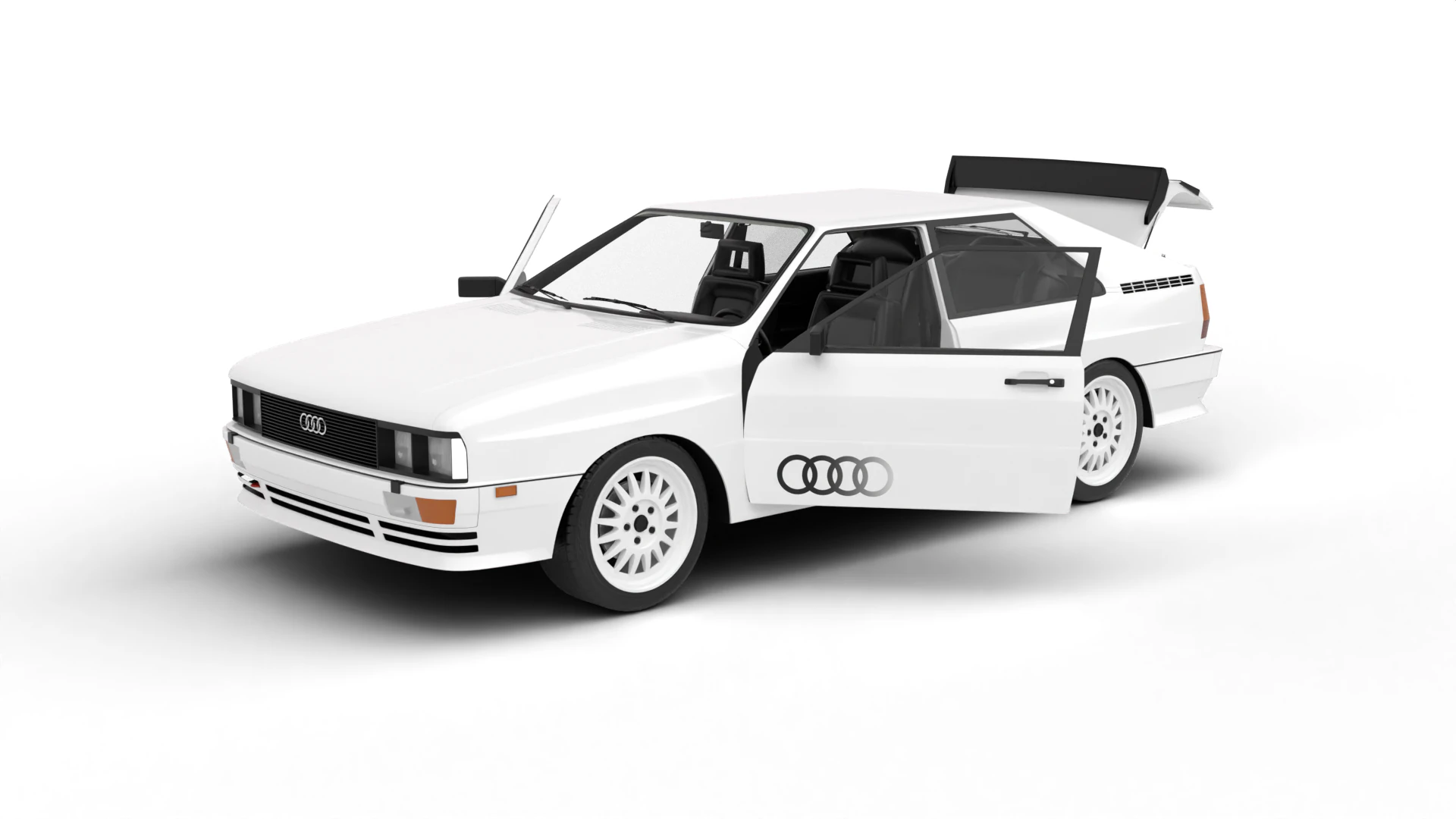 Audi Quattro UR 1980 Genel Merkez 3D Model .c4d .max .obj .3ds .fbx .stl .blend 