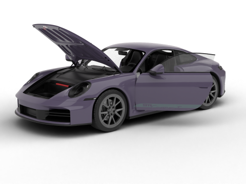 Porsche 911 Carrera T 2025 HQ 3D Model