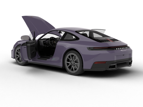 Porsche 911 Carrera T 2025 HQ Modèle 3D