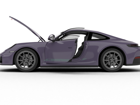 Porsche 911 Carrera T 2025 HQ Modèle 3D
