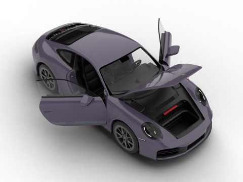 Porsche 911 Carrera T 2025 HQ Modèle 3D
