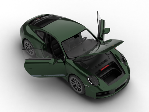 Porsche 911 Carrera T 2025 HQ 3D-Modell