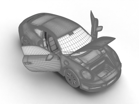 Porsche 911 Carrera T 2025 HQ 3D-Modell