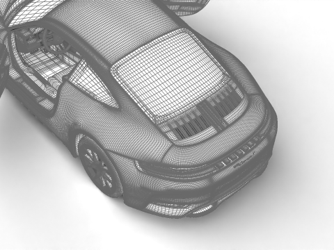 Porsche 911 Carrera T 2025 HQ 3D-Modell