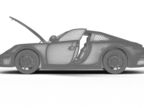 Porsche 911 Carrera T 2025 HQ 3D-Modell