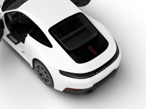Porsche 911 Carrera T 2025 HQ 3D 模型