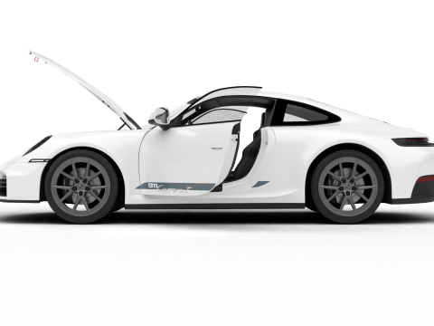Porsche 911 Carrera T 2025 HQ 3D 模型