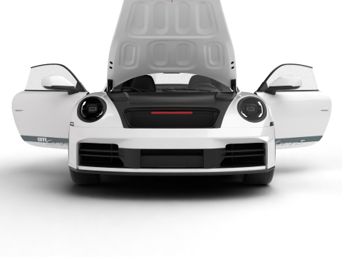 Porsche 911 Carrera T 2025 HQ 3D 模型