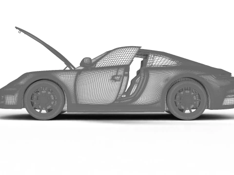 Porsche 911 Carrera T 2025 Genel Merkez 3D Model