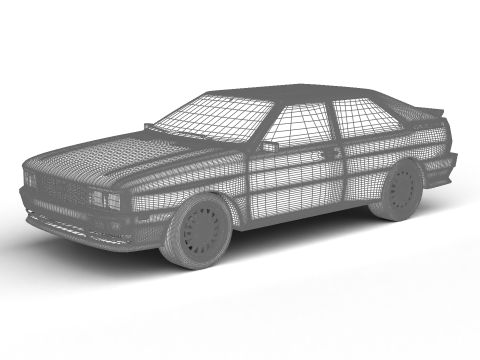 Audi Quattro UR 20v 1980 3D-Modell