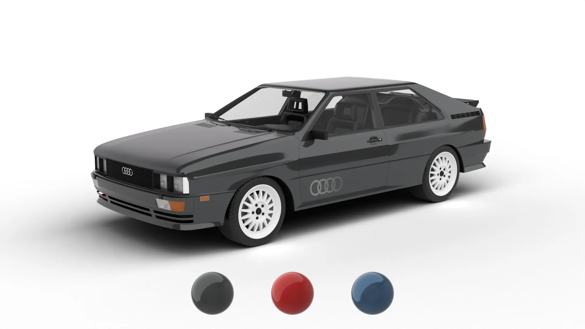 Audi Quattro UR 20v 1980 3D Model .c4d .max .obj .3ds .fbx .stl .blend 
