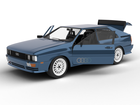 Audi Quattro UR 20v 1980 HQ 3D Model