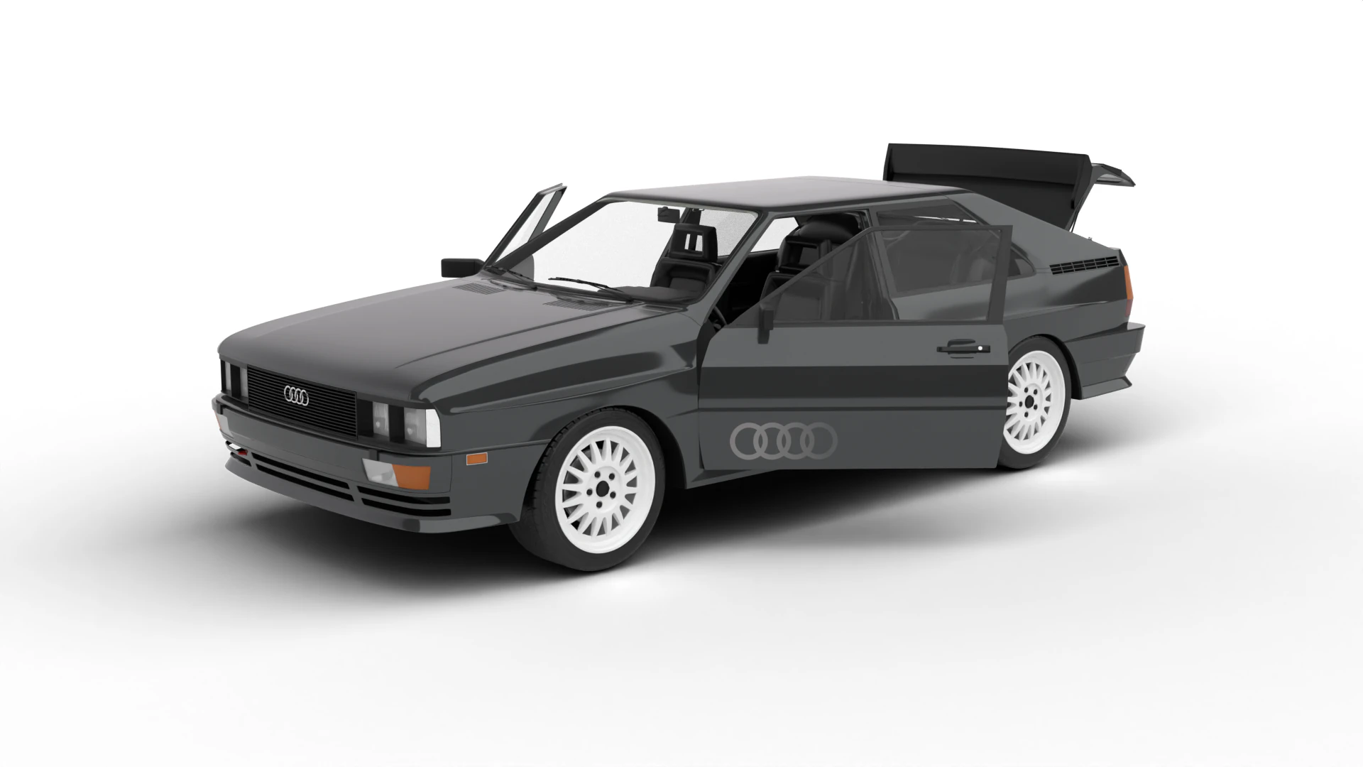 Audi Quattro UR 20v 1980 HQ 3D Model .c4d .max .obj .3ds .fbx .stl .blend 