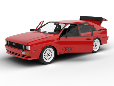 Audi Quattro UR 20v 1980 HQ 3D Model