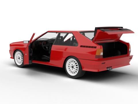 Audi Quattro UR 20v 1980 HQ 3D Model
