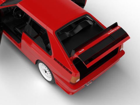 Audi Quattro UR 20v 1980 HQ 3D Model