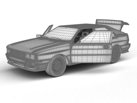 Audi Quattro UR 20v 1980 HQ 3D Model