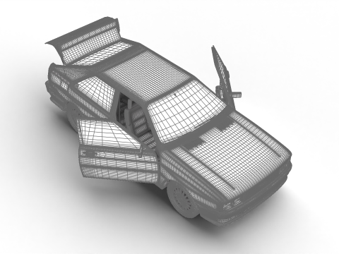 Audi Quattro UR 20v 1980 HQ 3D Model