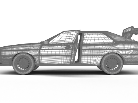 Audi Quattro UR 20v 1980 HQ 3D Model