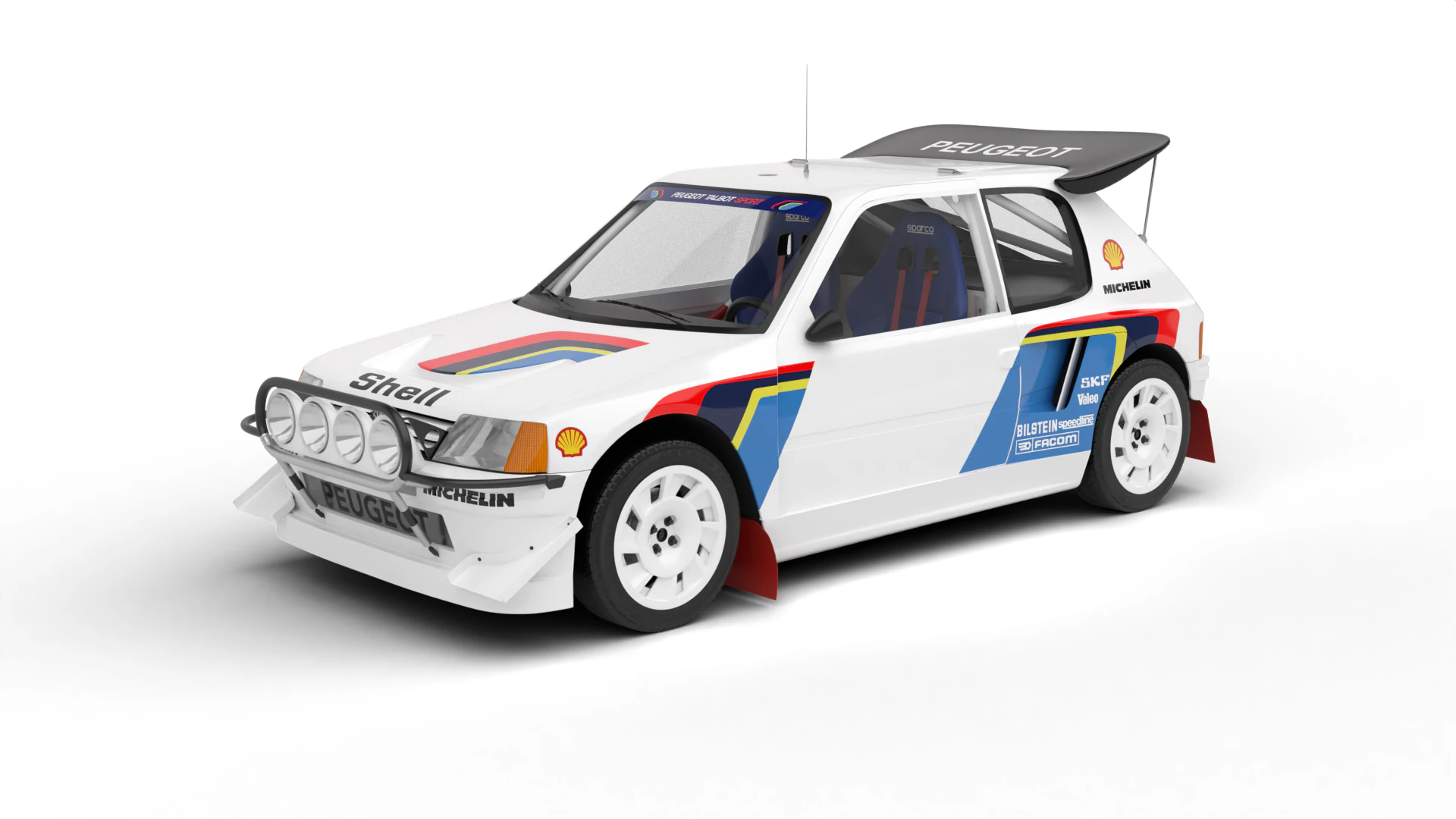 Peugeot 205 T16 Evo 2 Gruppe B 1986 3D Modell .c4d .max .obj .3ds .fbx .stl .blend 